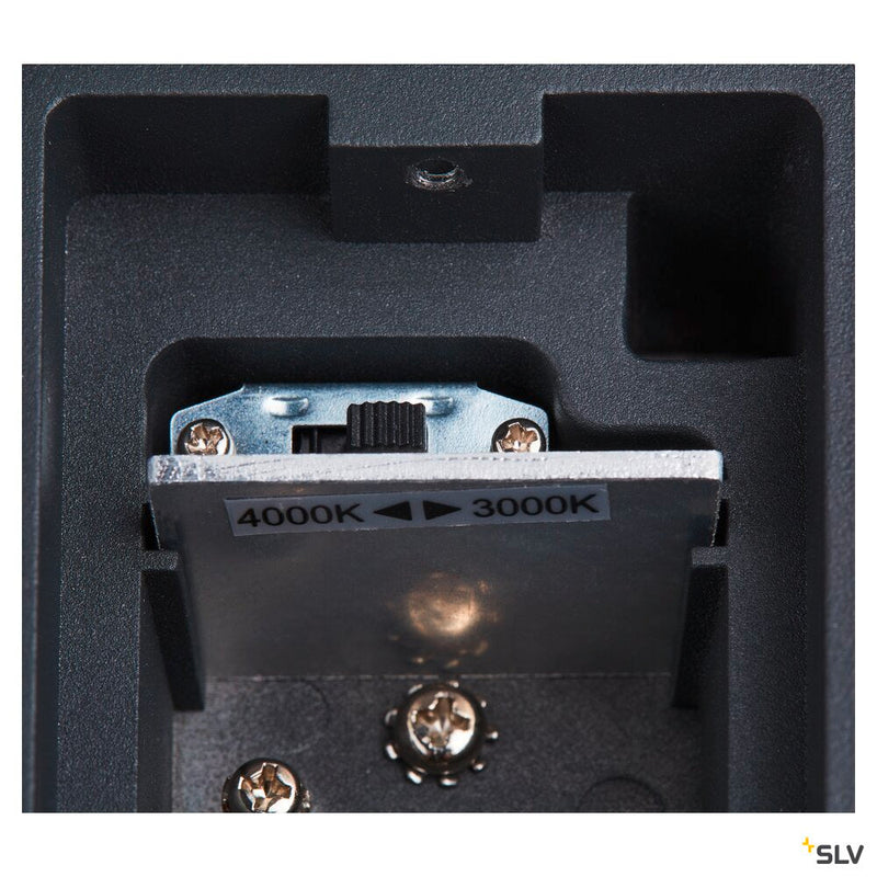 ENOLA ROUND UP/DOWN S, outdoor LED surface-mounted wall light anthracite