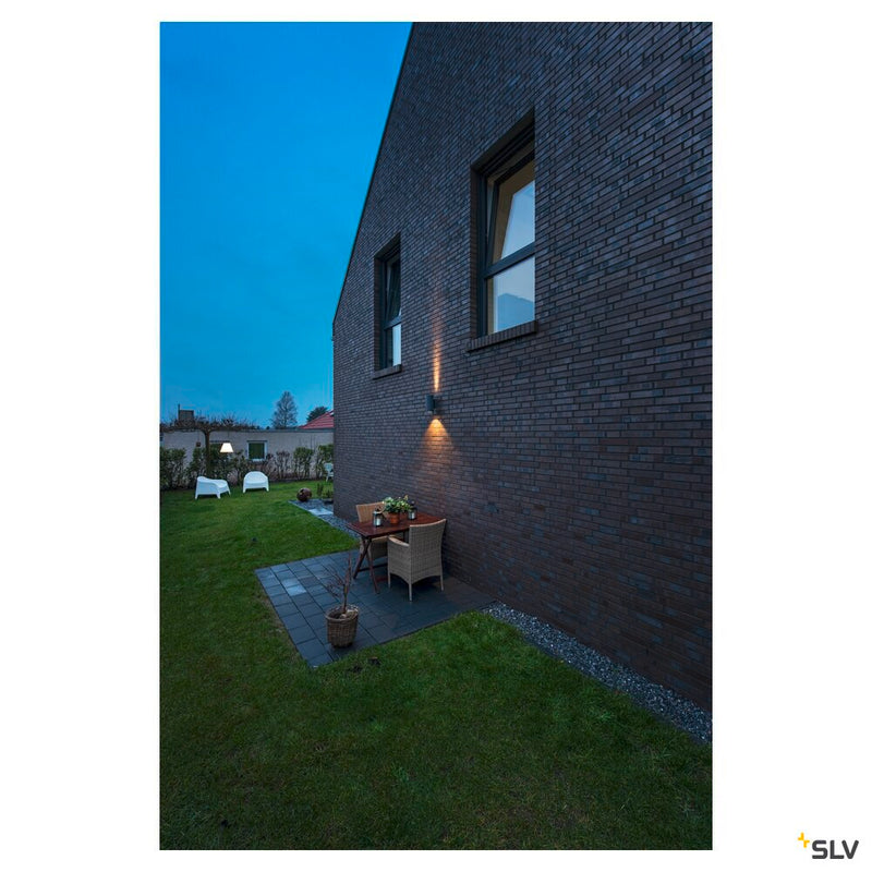 ENOLA ROUND UP/DOWN M, outdoor LED surface-mounted wall light anthracite