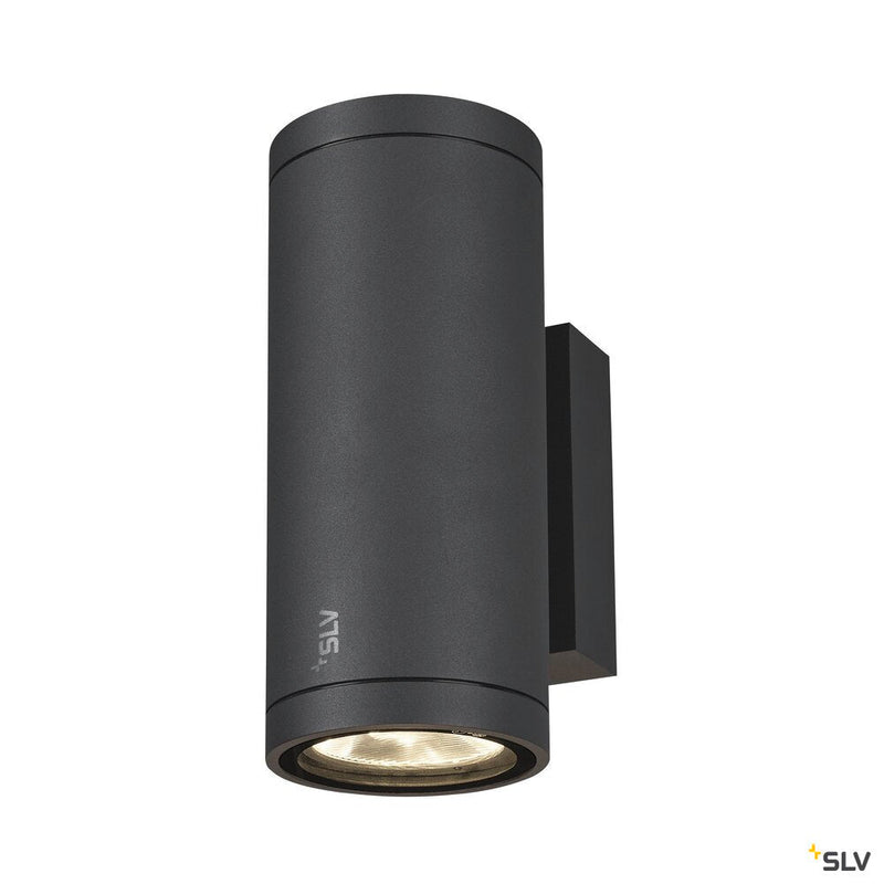 ENOLA ROUND UP/DOWN M, outdoor LED surface-mounted wall light anthracite