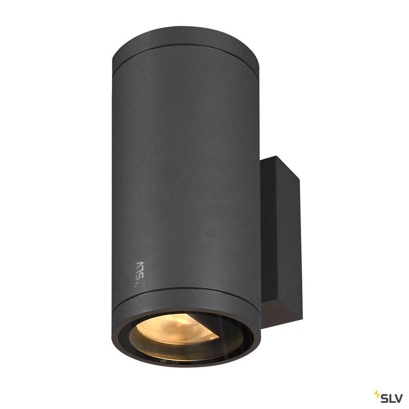 ENOLA ROUND UP/DOWN M, outdoor LED surface-mounted wall light anthracite