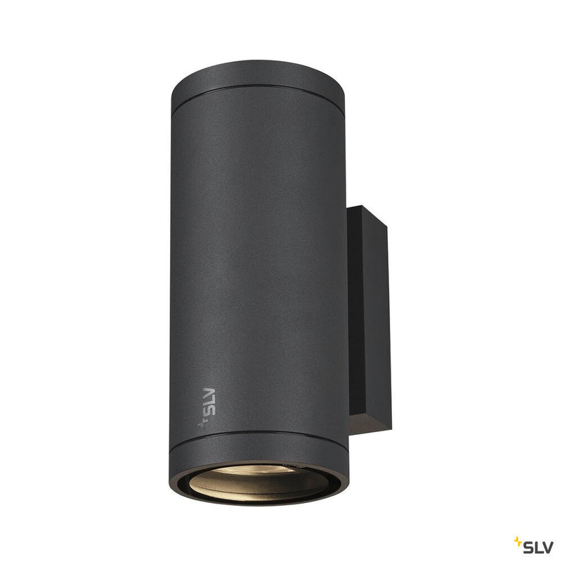ENOLA ROUND UP/DOWN M, outdoor LED surface-mounted wall light anthracite