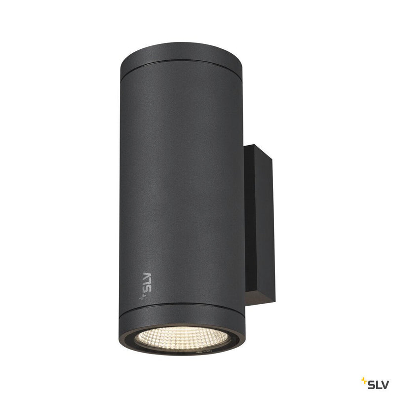 ENOLA ROUND UP/DOWN M, outdoor LED surface-mounted wall light anthracite