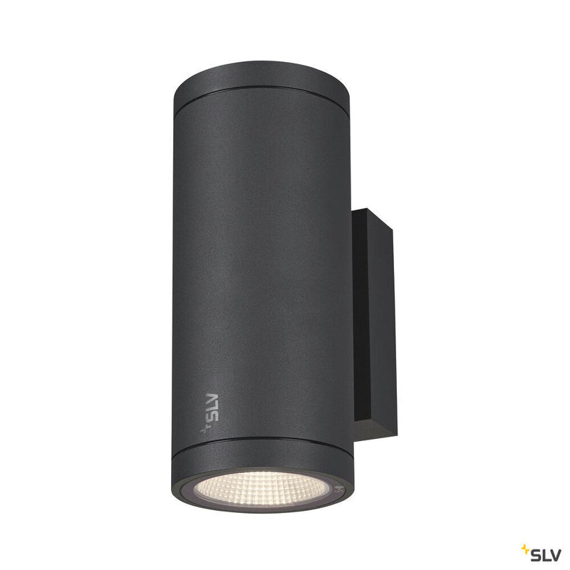 ENOLA ROUND UP/DOWN M, outdoor LED surface-mounted wall light anthracite