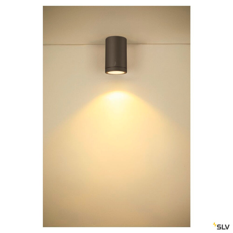 ENOLA ROUND S, outdoor LED surface-mounted ceiling light anthracite