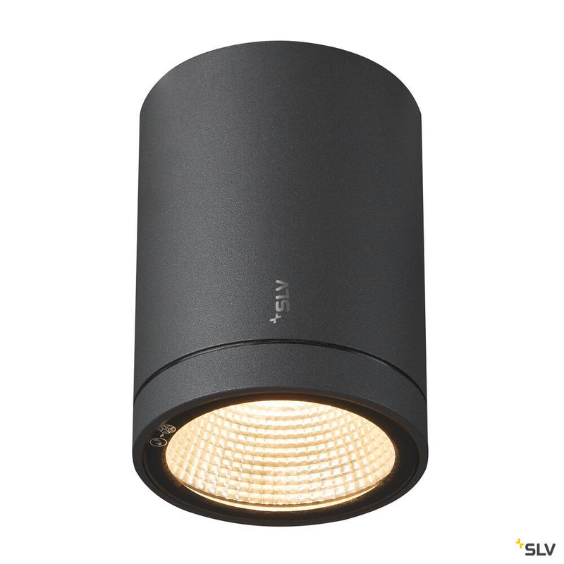ENOLA ROUND S, outdoor LED surface-mounted ceiling light anthracite