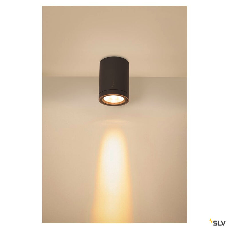 ENOLA ROUND M, outdoor LED surface-mounted ceiling light anthracite