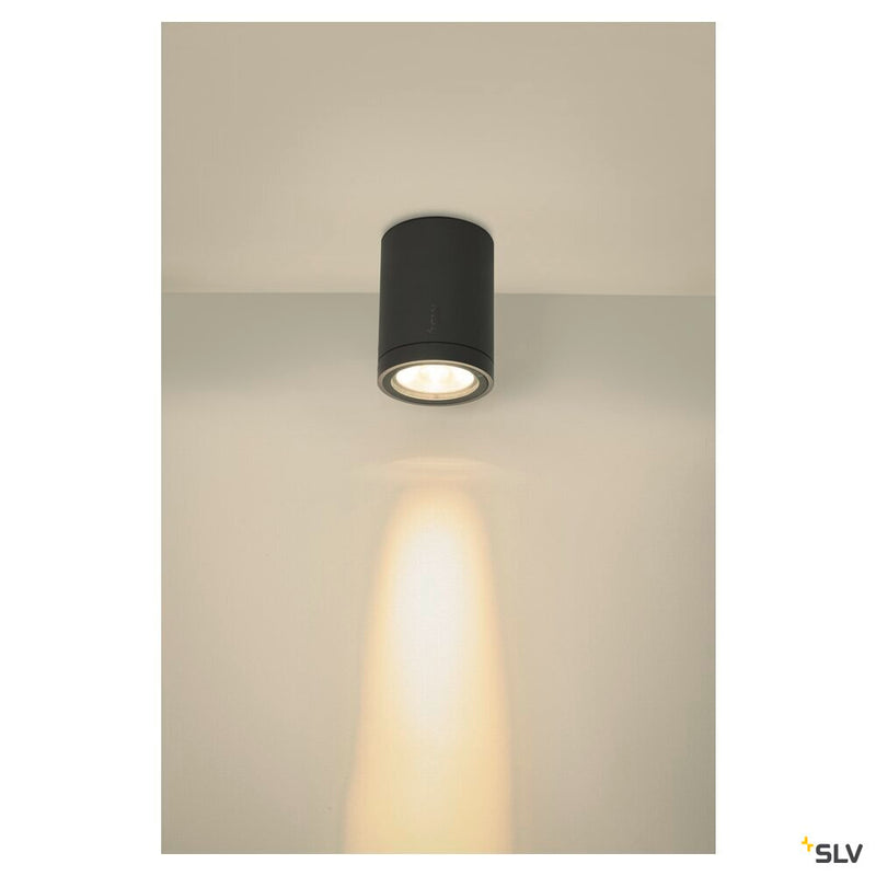 ENOLA ROUND M, outdoor LED surface-mounted ceiling light anthracite