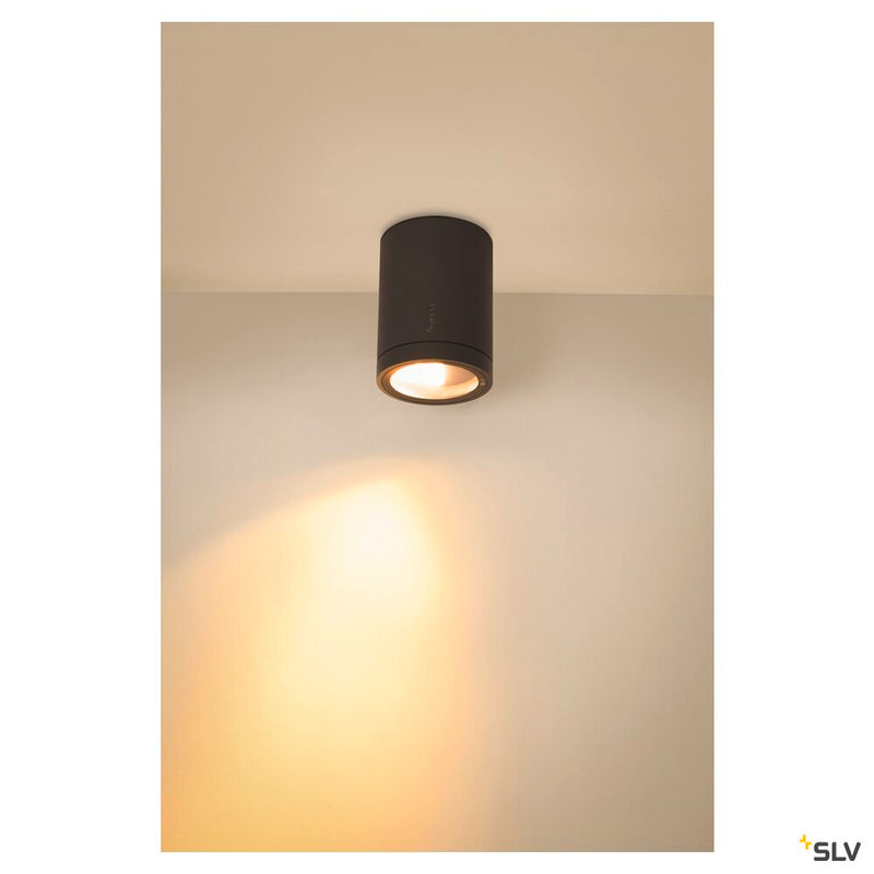 ENOLA ROUND M, outdoor LED surface-mounted ceiling light anthracite