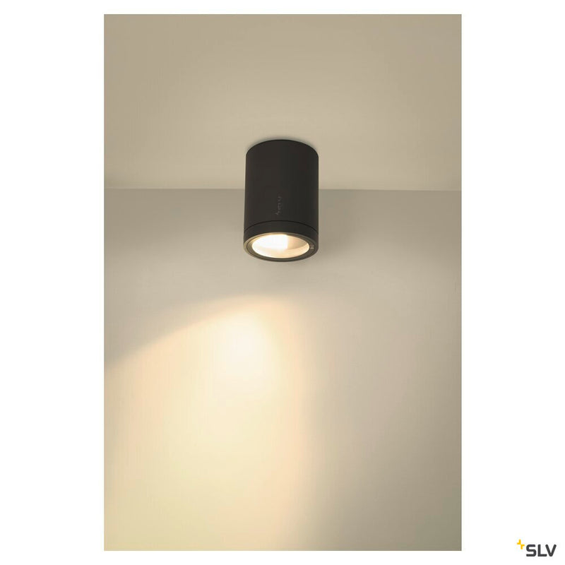 ENOLA ROUND M, outdoor LED surface-mounted ceiling light anthracite