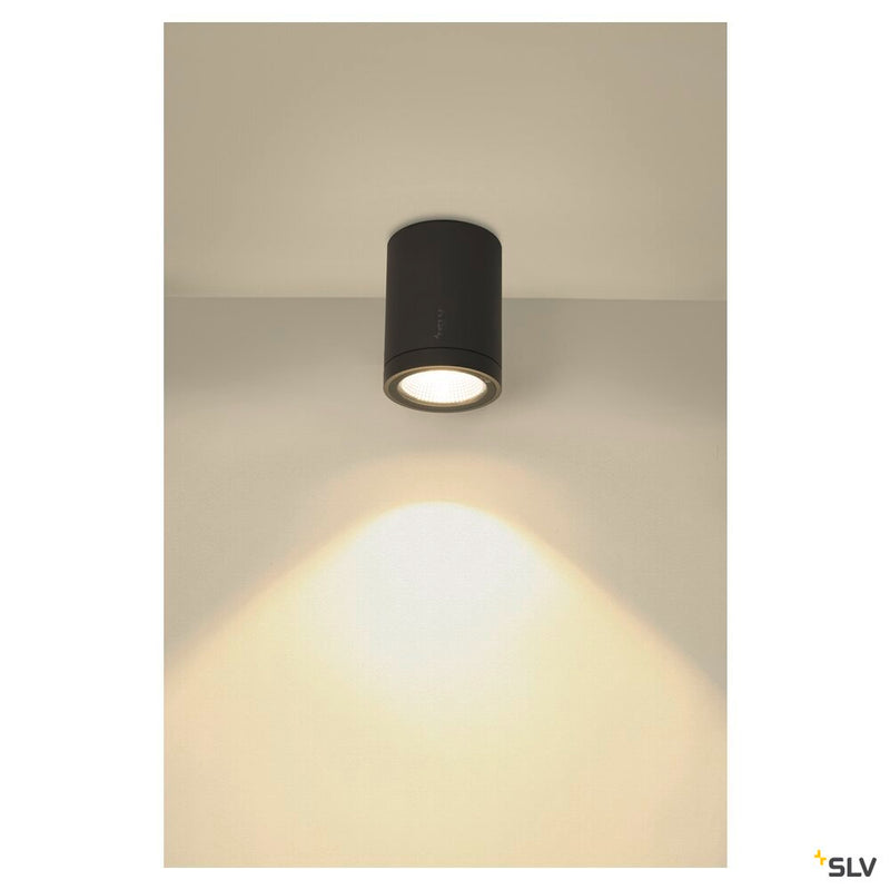 ENOLA ROUND M, outdoor LED surface-mounted ceiling light anthracite