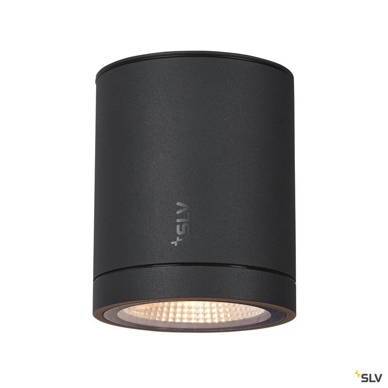 ENOLA ROUND M, outdoor LED surface-mounted ceiling light anthracite