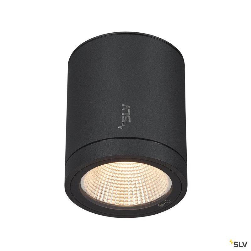 ENOLA ROUND M, outdoor LED surface-mounted ceiling light anthracite