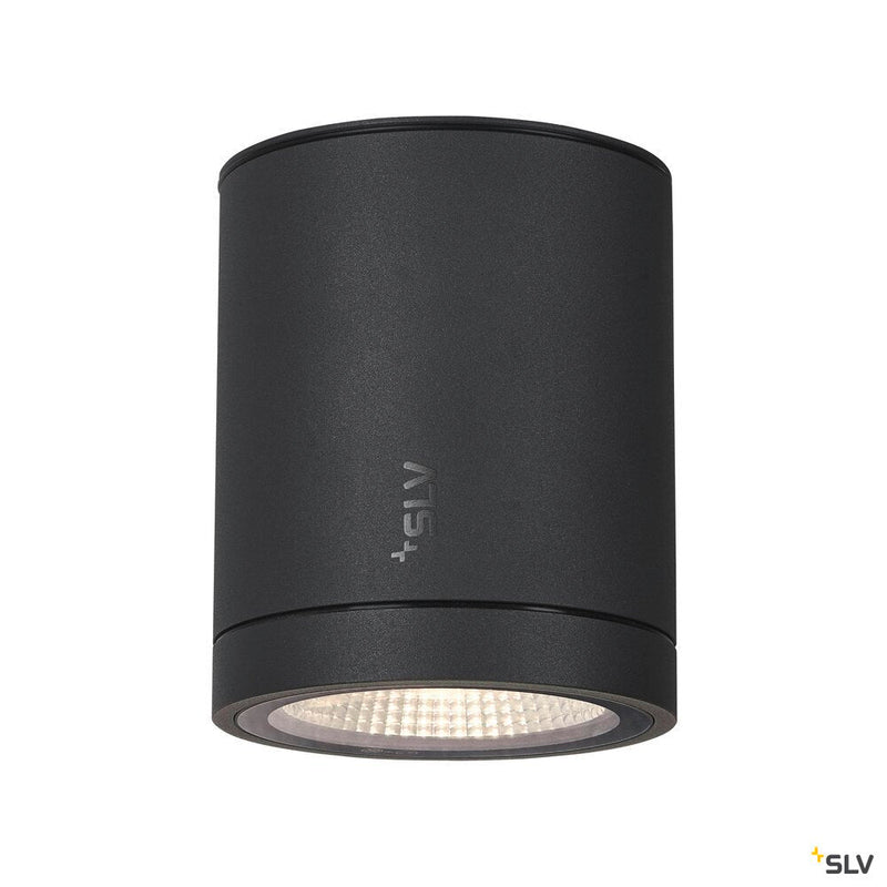 ENOLA ROUND M, outdoor LED surface-mounted ceiling light anthracite