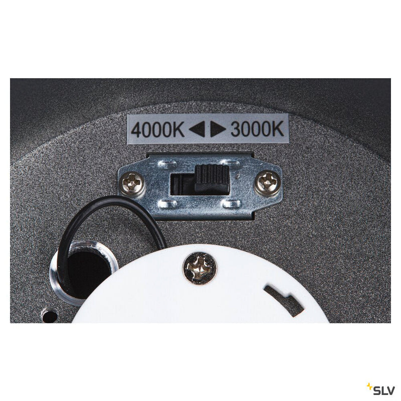 ENOLA ROUND M, outdoor LED surface-mounted ceiling light anthracite