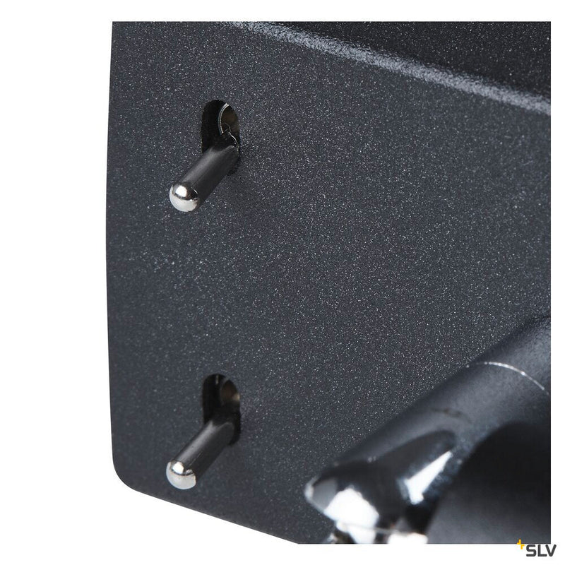 QUADRASS SPOT, indoor surface-mounted wall light with LED spotlight and E27 socket, black