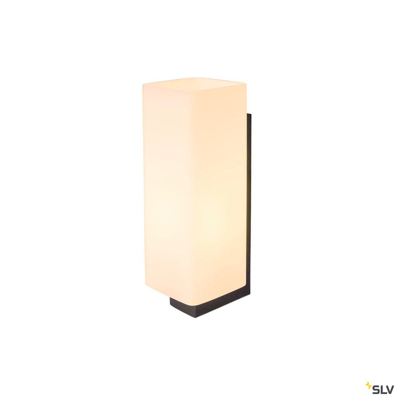 QUADRASS, indoor surface-mounted wall light, E27, black