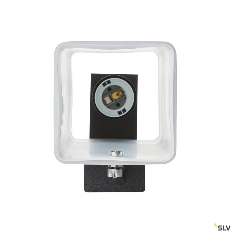 QUADRASS, indoor surface-mounted wall light, E27, black