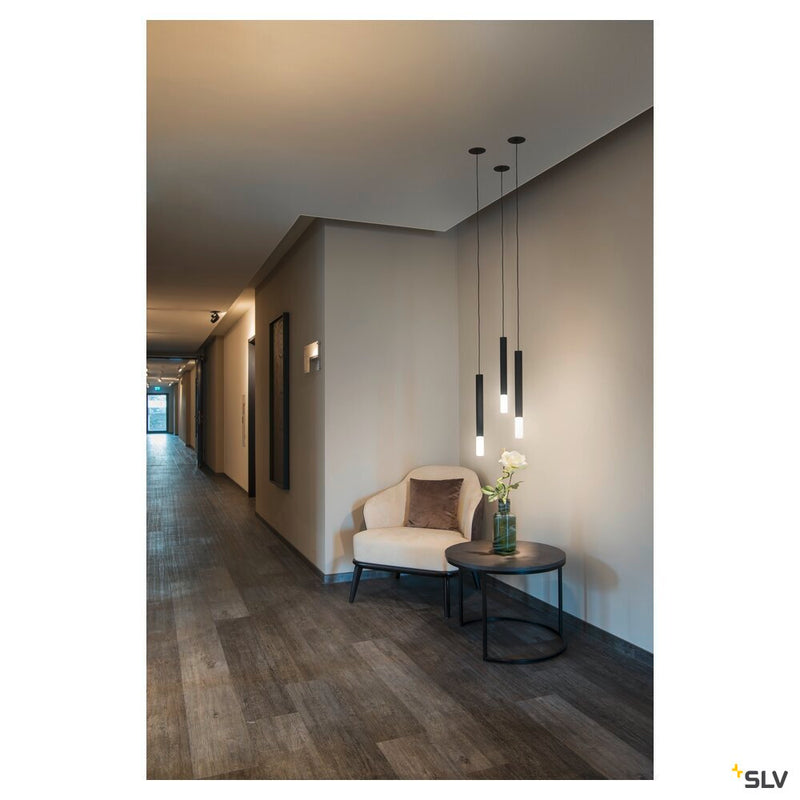 HELIA AMBIENT 35, indoor LED pendant black flat canopy