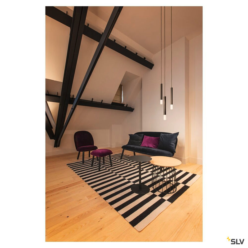 HELIA AMBIENT 35, indoor LED pendant TRIAC black with canopy