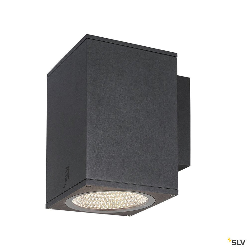 ENOLA SQUARE L, single outdoor LED surface-mounted wall light anthracite CCT 3000/4000K