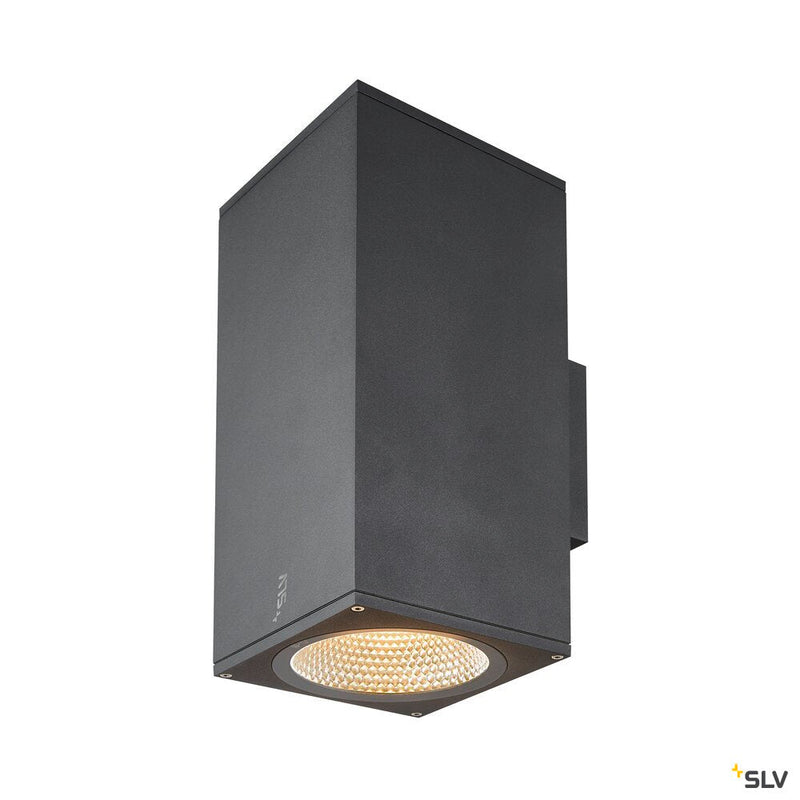ENOLA SQUARE UP/DOWN L, outdoor LED surface-mounted wall light anthracite CCT 3000/4000K
