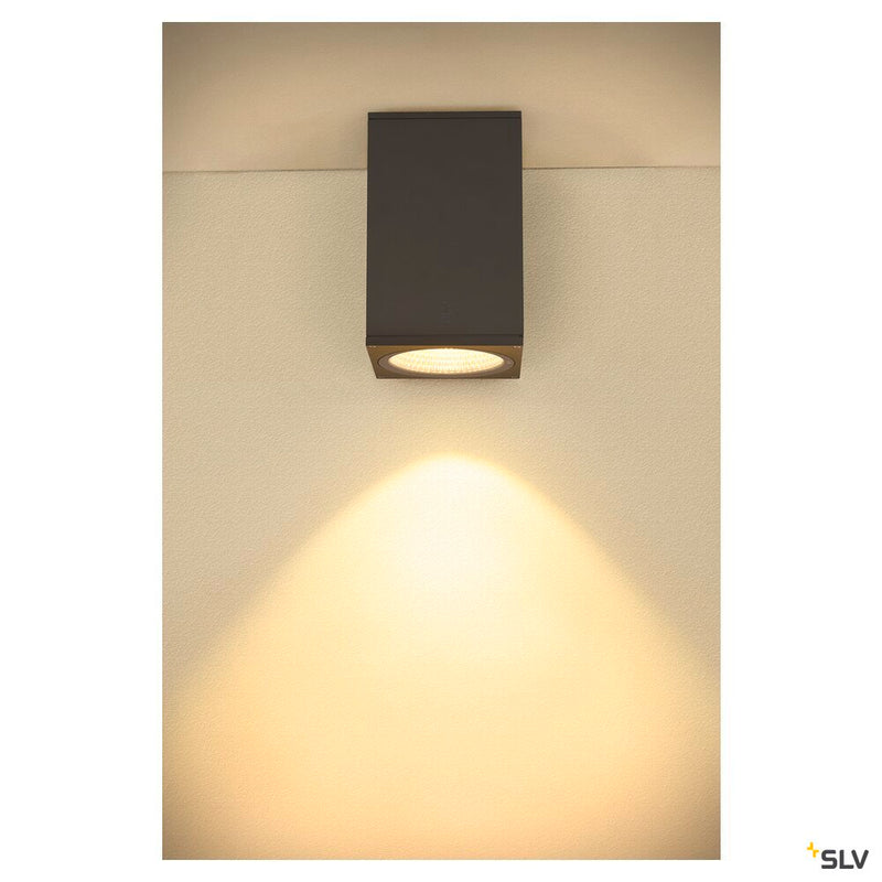 ENOLA SQUARE L, outdoor LED surface-mounted ceiling light anthracite CCT 3000/4000K