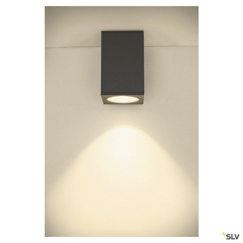 ENOLA SQUARE L, outdoor LED surface-mounted ceiling light anthracite CCT 3000/4000K