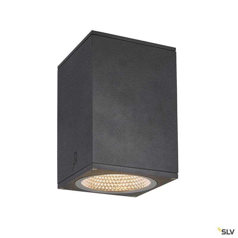 ENOLA SQUARE L, outdoor LED surface-mounted ceiling light anthracite CCT 3000/4000K