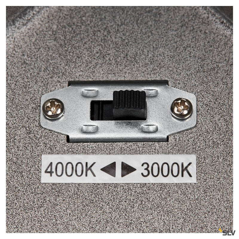 ENOLA SQUARE L, outdoor LED surface-mounted ceiling light anthracite CCT 3000/4000K