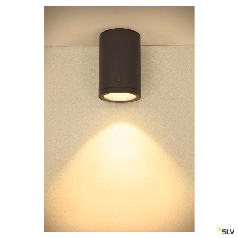 ENOLA ROUND L, outdoor LED surface-mounted ceiling light anthracite CCT 3000/4000K