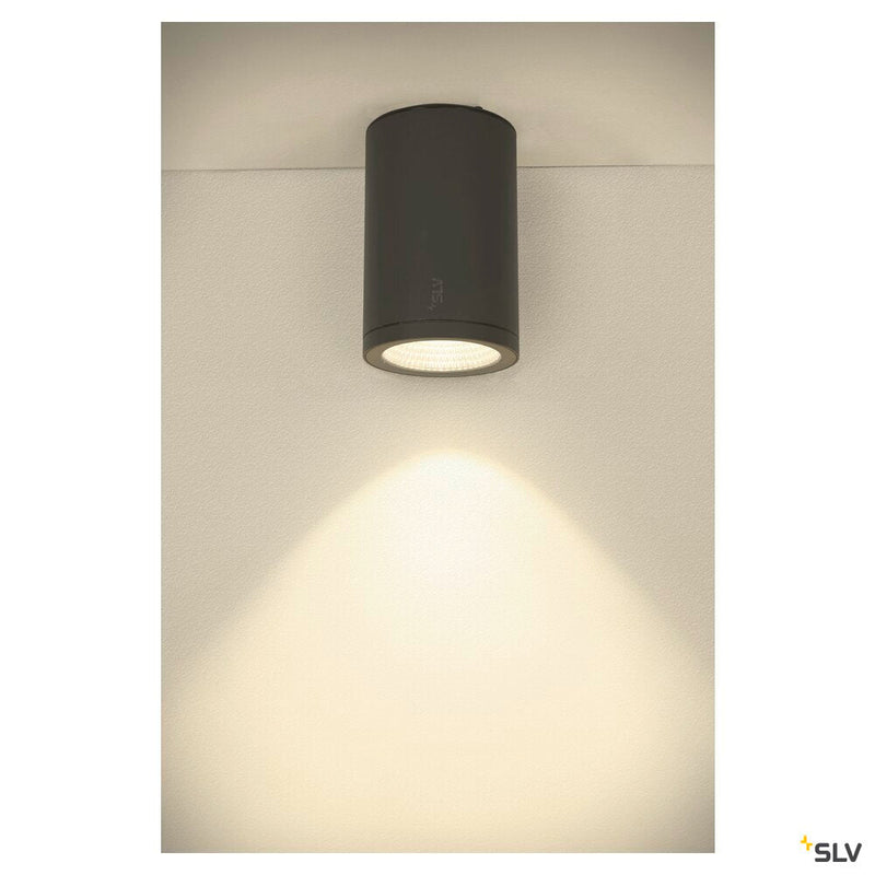 ENOLA ROUND L, outdoor LED surface-mounted ceiling light anthracite CCT 3000/4000K