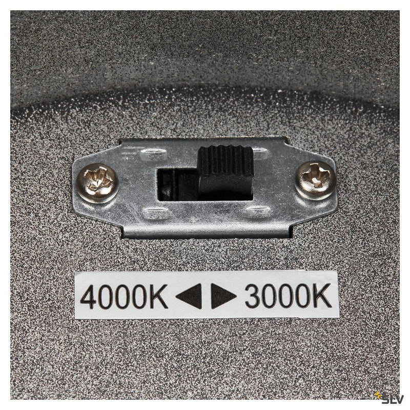 ENOLA ROUND L, outdoor LED surface-mounted ceiling light anthracite CCT 3000/4000K