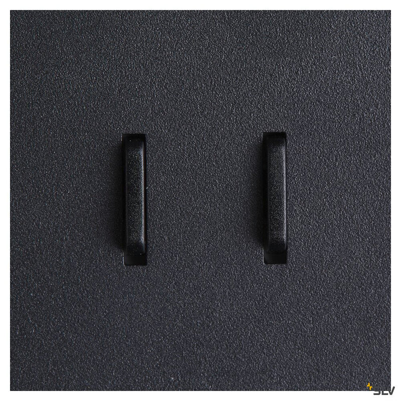 SOMNILA SPOT, indoor LED surface-mounted wall light 3000K black version left incl. USB connection