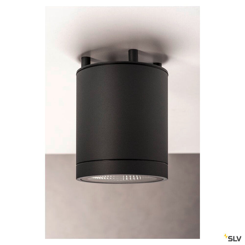 ENOLA ROUND M, outdoor LED surface-mounted ceiling light anthracite