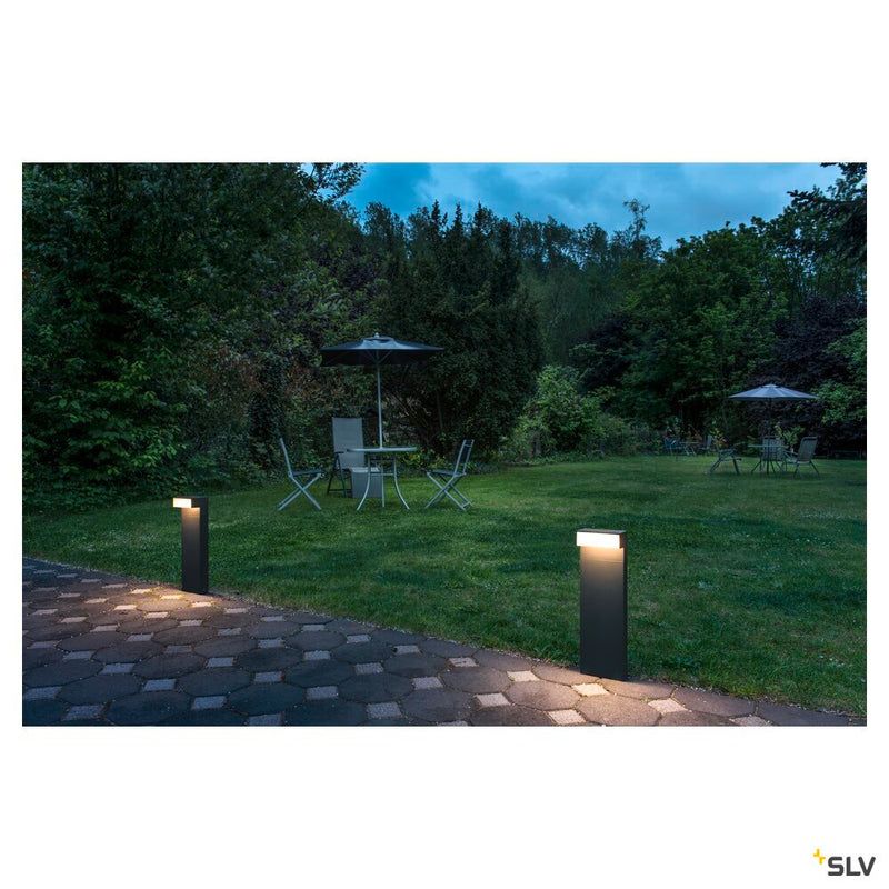 L-LINE OUT 50 FL POLE, Outdoor LED free-standing light horizontal anthracite CCT switch 3000/4000K