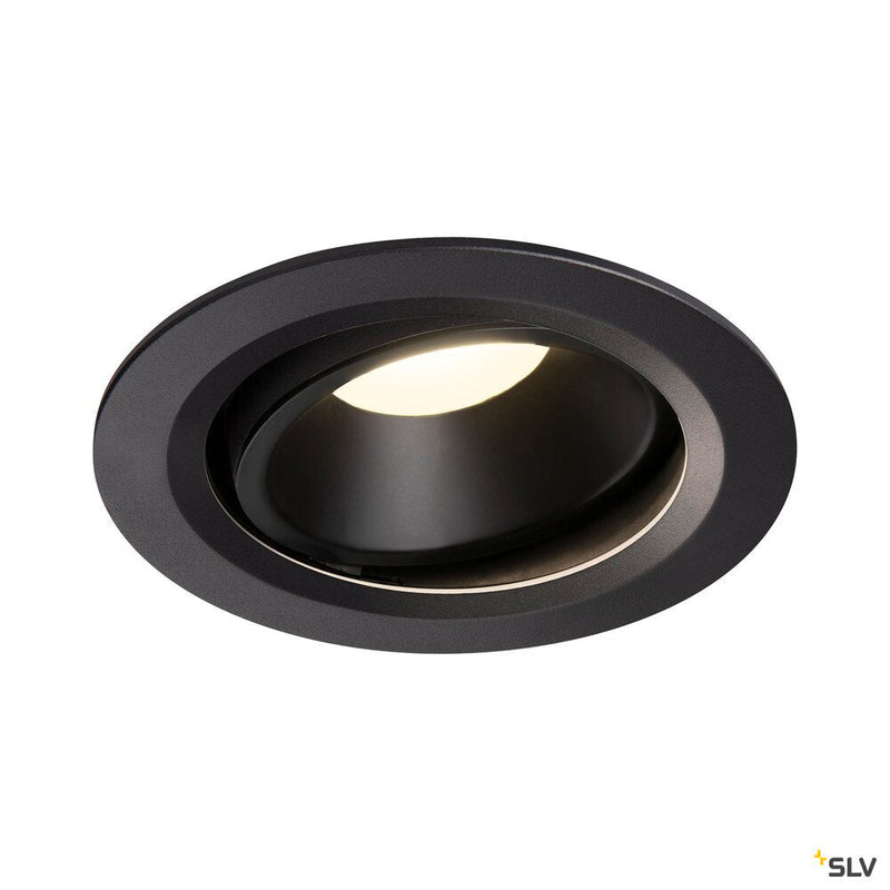NUMINOS MOVE DL L, Indoor LED recessed ceiling light black/black 4000K 40° rotating and pivoting