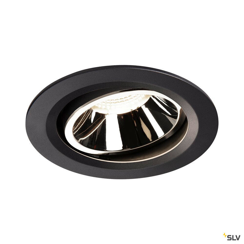 NUMINOS MOVE DL L, Indoor LED recessed ceiling light black/chrome 4000K 40° rotating and pivoting