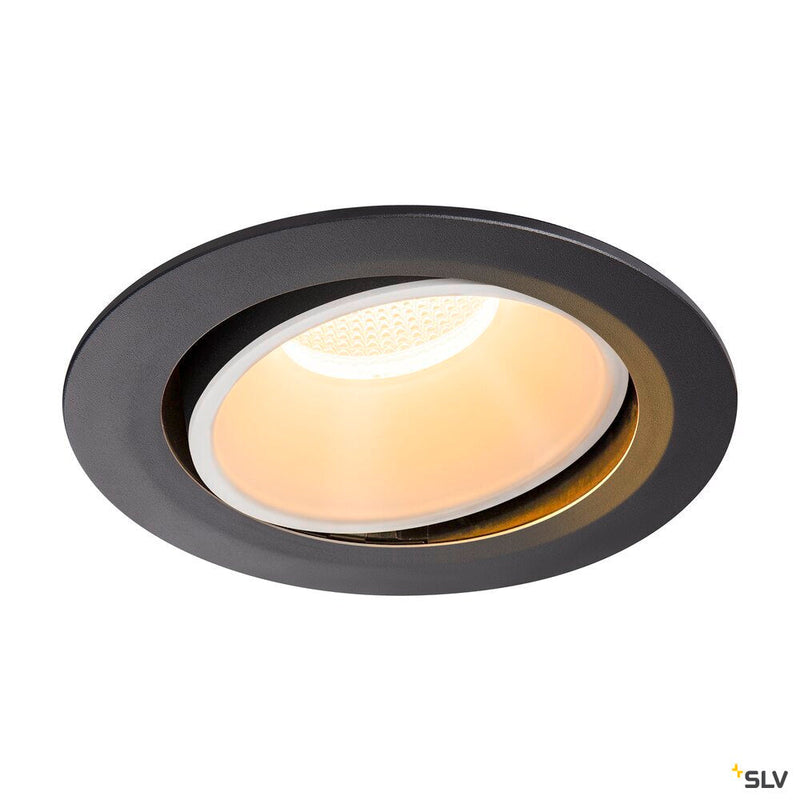 NUMINOS MOVE DL XL, Indoor LED recessed ceiling light black/white 2700K 55° rotating and pivoting