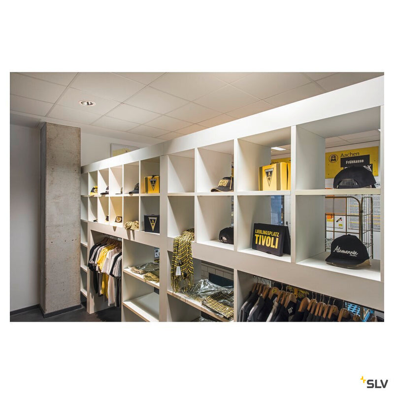 NUMINOS MOVE DL XL, Indoor LED recessed ceiling light white/chrome 3000K 20° rotating and pivoting