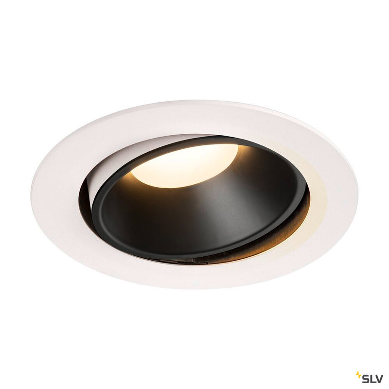 NUMINOS MOVE DL XL, Indoor LED recessed ceiling light black/white 3000K 40° rotating and pivoting