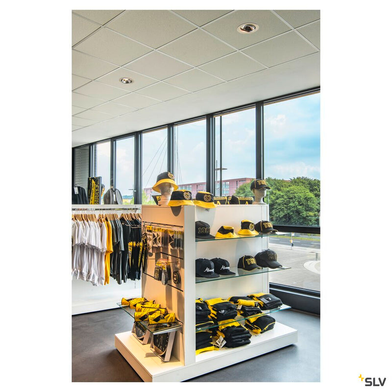 NUMINOS MOVE DL XL, Indoor LED recessed ceiling light white/chrome 3000K 55° rotating and pivoting