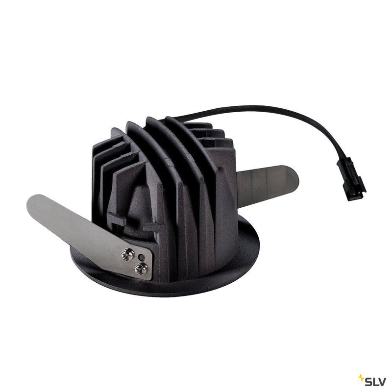 NUMINOS DL S, Indoor LED recessed ceiling light black/black 2700K 20° including leaf springs