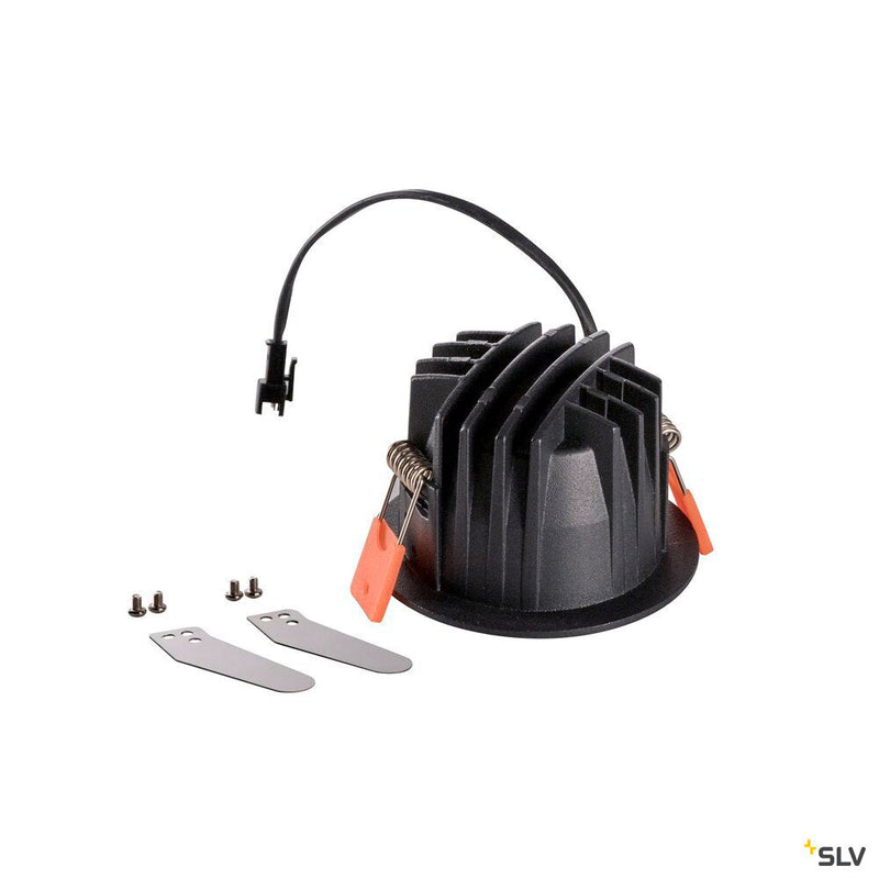 NUMINOS DL S, Indoor LED recessed ceiling light black/chrome 2700K 20° including leaf springs