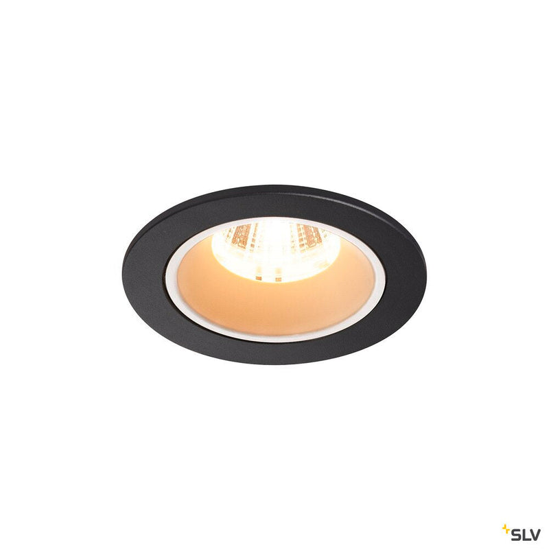 NUMINOS DL S, Indoor LED recessed ceiling light black/white 2700K 40° including leaf springs