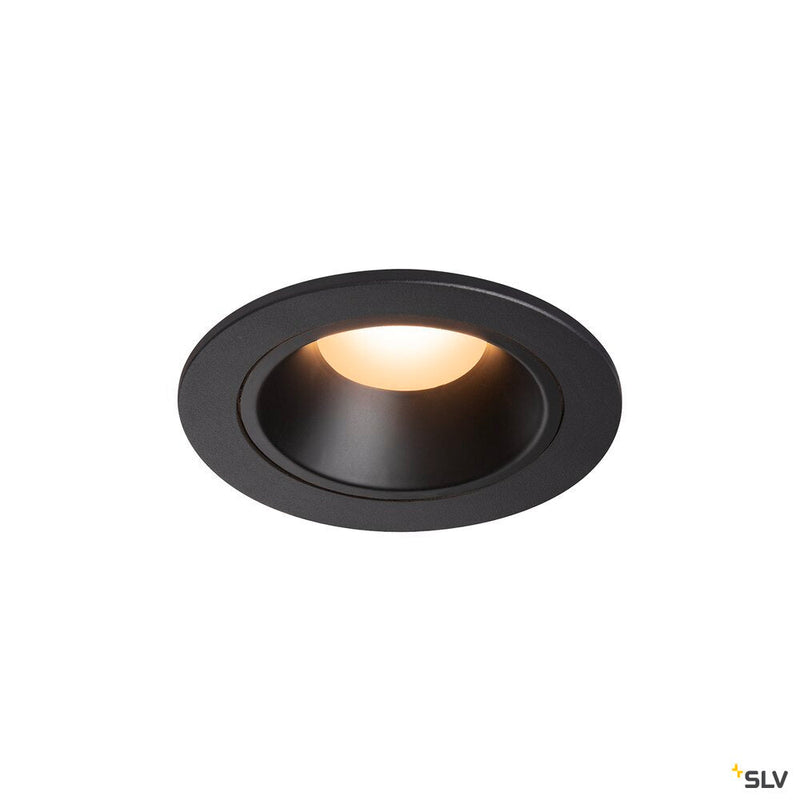 NUMINOS DL S, Indoor LED recessed ceiling light black/black 2700K 55° including leaf springs