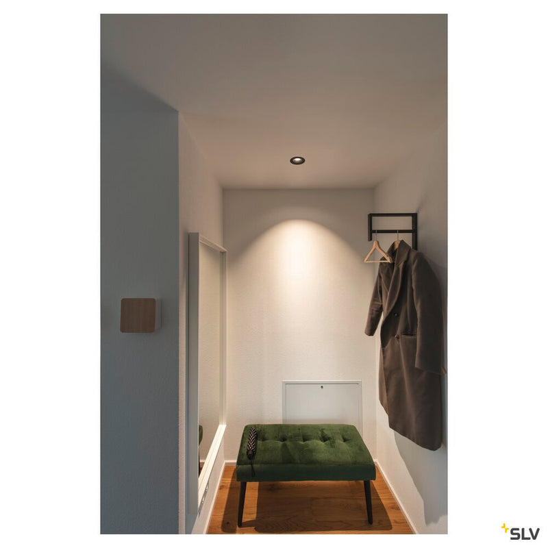 NUMINOS DL S, Indoor LED recessed ceiling light black/black 3000K 40° gimballed, rotating and pivoting, including leaf springs