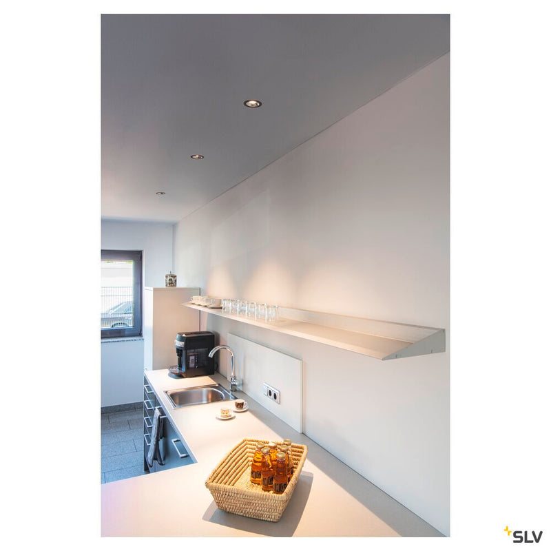 NUMINOS DL S, Indoor LED recessed ceiling light black/chrome 3000K 40° gimballed, rotating and pivoting, including leaf springs
