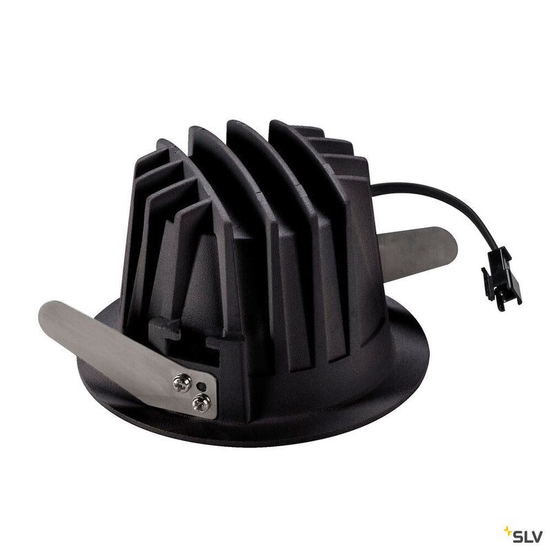 NUMINOS DL M, Indoor LED recessed ceiling light black/black 2700K 20°, including leaf springs