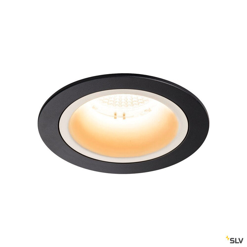 NUMINOS DL M, Indoor LED recessed ceiling light black/white 2700K 40°, including leaf springs