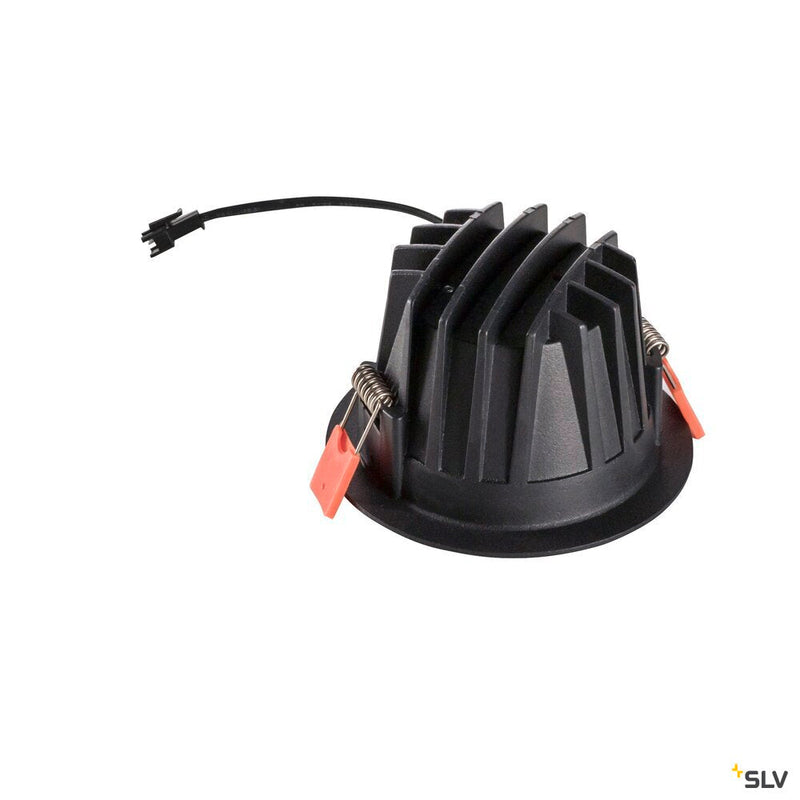 NUMINOS DL M, Indoor LED recessed ceiling light black/black 2700K 55°, including leaf springs